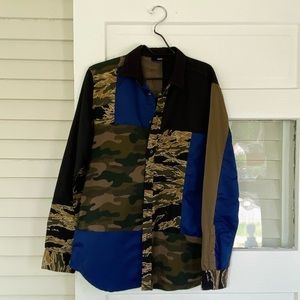 Diesel Men’s Camo Patchwork Shirt L